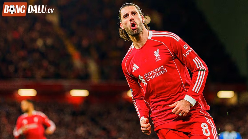 Những thông số ấn tượng của Dominik Szoboszlai trong màu áo Liverpool